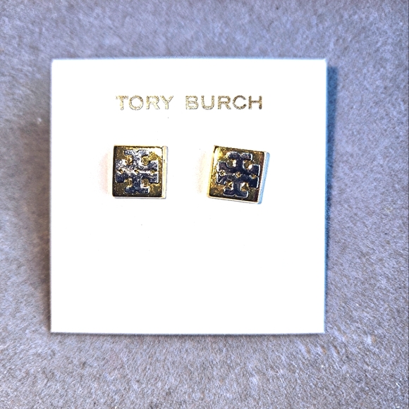 Tory Burch Jewelry - Tory Burch Silver and Gold Stud Earrings